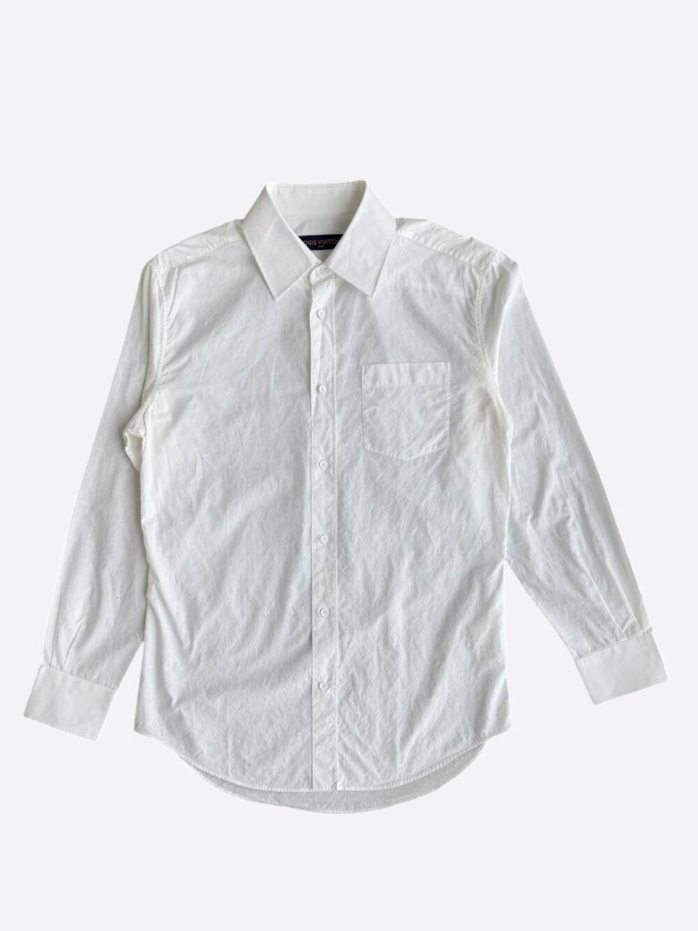 Louis Vuitton White Jacquard Monogram Button Up Shirt